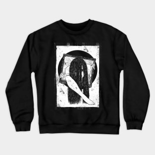 TV Set SADAKO (white print) Crewneck Sweatshirt